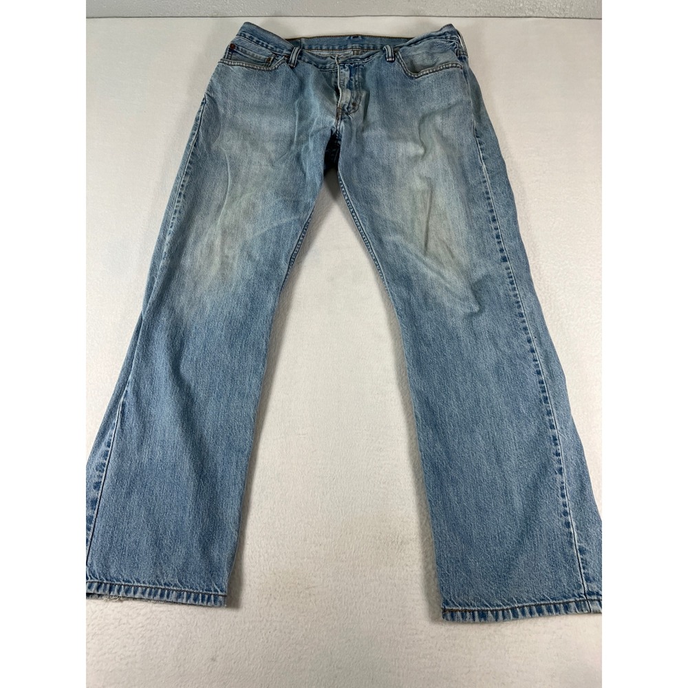 Levis 514 Slim Straight Jeans Mens 36x32 Blue Good Vintage Wash Denim